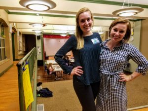 Learning Circles co-chairs Kimberly Baker (L) and Meredith O’Toole ® at the Charlestown Boys & Girls Club