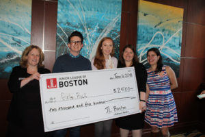 Grant recipients from Girls Rock with JL Boston president Karen Page and Community committee members Catherine Manning, Melissa Herman, and Jane Theriault