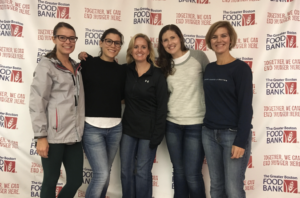 Junior League of Boston Community Impact volunteers at the Greater Boston Food Bank